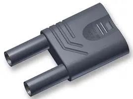 PLUG, 4MM, DUAL, BLACK, KUN 932200100