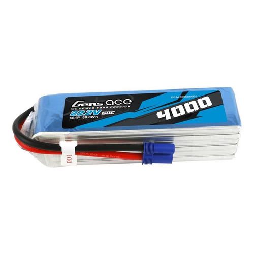 Gens Ace 4000mAh 22.2V 60C 6S1P EC5 battery, Gens ace GEA40006S60E5