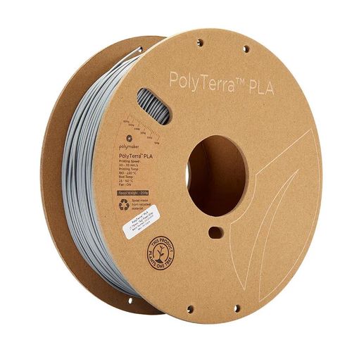 Filament Polymaker PolyTerra PLA 1,75mm, 1kg - Fossil Grey PLM-22642 6938936708247
