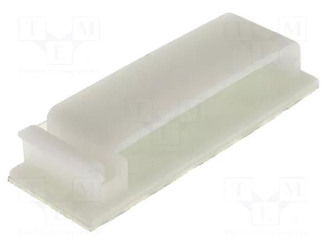 Self-adhesive cable holder; polyamide; natural; UL94V-2 FIX&FASTEN FCA-2