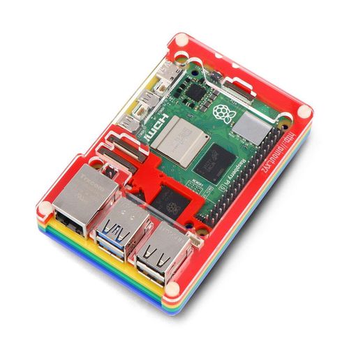 Pibow Coupe 5 - enclosure for Raspberry Pi 5 - Rainbow - PiMoroni PIM678 PIM-24121 0769894024508