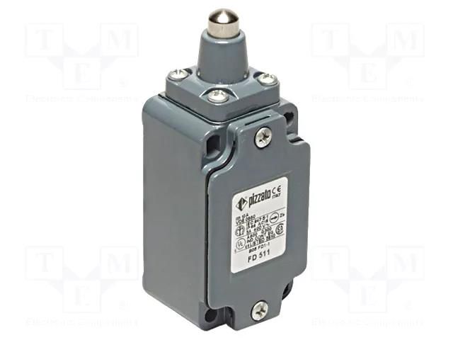 Limit switch; pin plunger Ø10mm; NO + NC; 10A; max.500VAC; PG13,5 PIZZATO ELETTRICA FD511