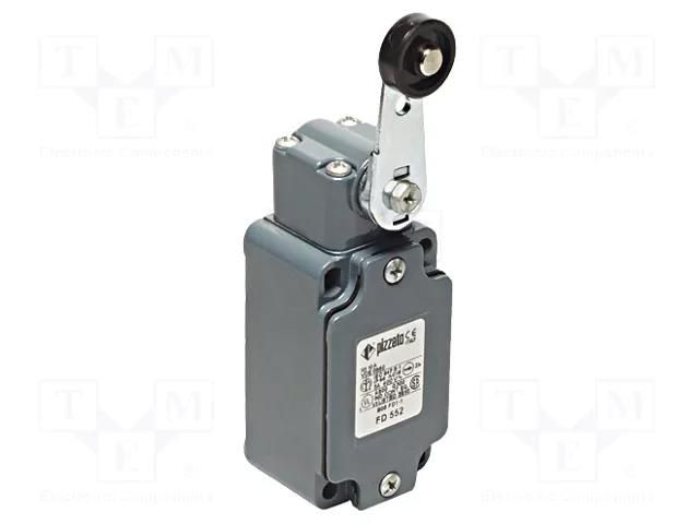 Limit switch; lever R 49mm, plastic roller Ø20mm; NO + NC; 10A PIZZATO ELETTRICA FD552