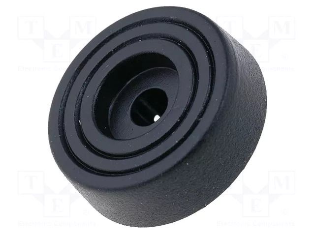 Quick mounting foot; black; polyetylene; A: 8mm; B: 20.8mm; D: 6.4mm FIX&FASTEN FF-1