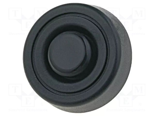 Quick mounting foot; black; polyetylene; A: 8mm; B: 19.5mm; D: 5mm FIX&FASTEN FF-14
