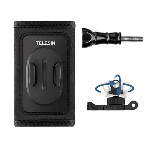 Backpack strap mount kit Telesin with 360° J-hook for sports cameras (GP-BPM-005), Telesin GP-BPM-005