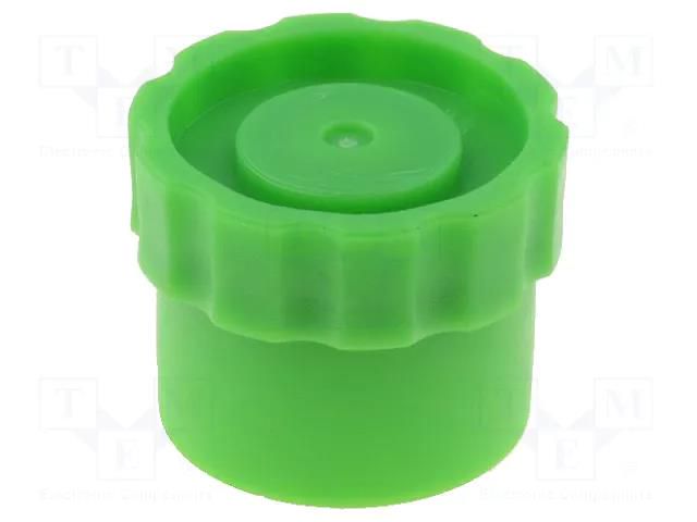 Plug; 30/55ml; green; for syringes; silicone free; polypropylene FISNAR FIS-ENDQX-FLAT