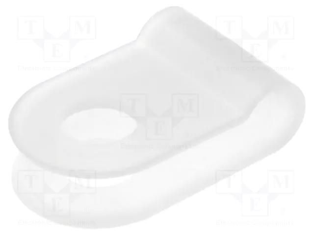 Fixing clamp; Cable P-clips; ØBundle : 3mm; polyamide; natural FIX&FASTEN FIX-CC-12