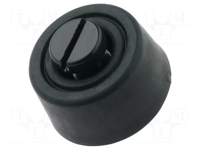 Quick mounting foot; black; polyetylene; A: 5mm; B: 20mm; C: 18mm DREMEC FIX-FR-104