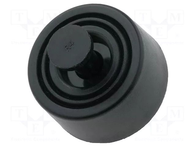 Quick mounting foot; black; polyetylene; A: 10.2mm; B: 30mm; C: 28mm DREMEC FIX-FR-129