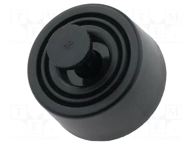 Quick mounting foot; black; polyetylene; A: 10.2mm; B: 30mm; C: 28mm DREMEC FIX-FR-129