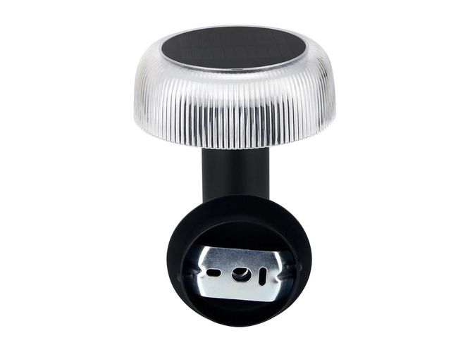 Päikesepaneeliga seinavalgusti 3000K 170lm 2Ah USB-C Round IP54 Must PRIME 217577 5905378217577