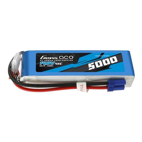 Gens Ace 5000mAh 14.8V 45C 4S1P battery, Gens ace GEA50004S45E5