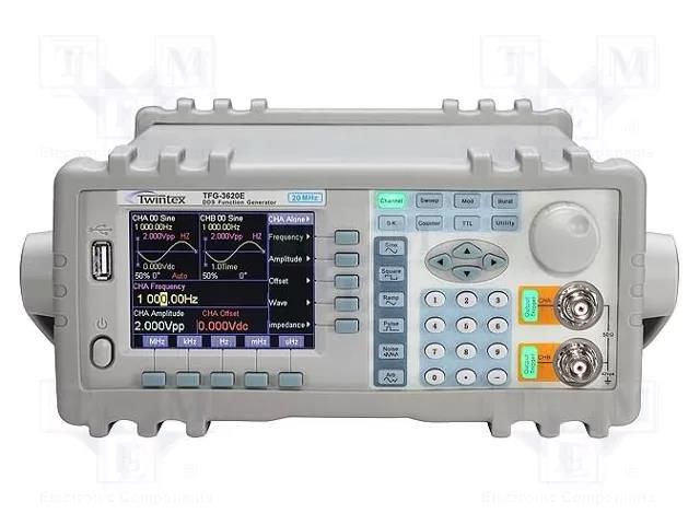 Generator: arbitrary, function; 10MHz; LCD TFT 3,5"; Ch: 2 TWINTEX TFG-3610E