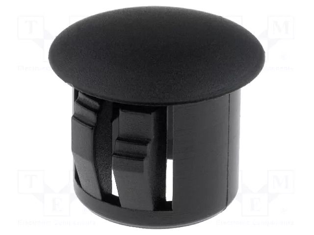 Stopper; H: 10.1mm; Flange dia: 11.9mm; Wall thick: 3.3mm; black FIX&FASTEN FIX-M09