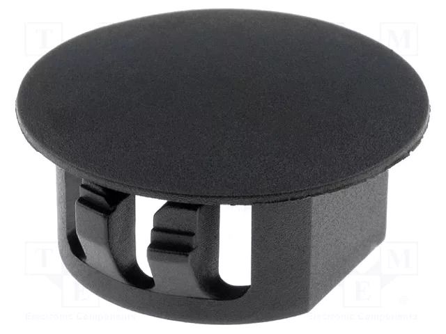Stopper; H: 10.6mm; Flange dia: 22.7mm; black; polyamide; UL94V-2 FIX&FASTEN FIX-M19U