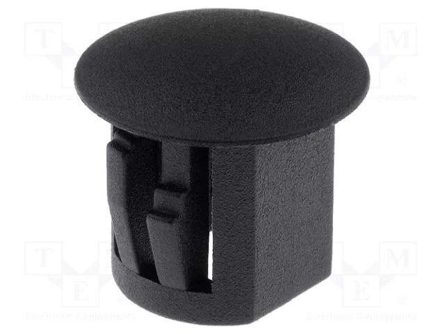 Stopper; H: 10.5mm; Flange dia: 12mm; black; polyamide; UL94V-2 FIX&FASTEN FIX-M9.5U