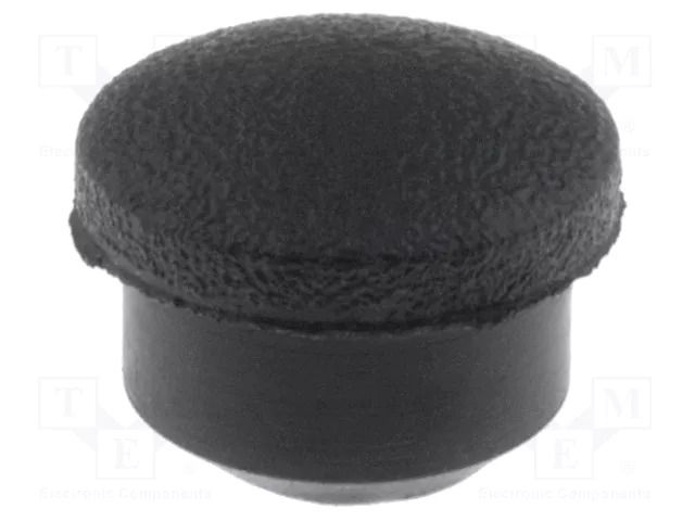 Stopper; H: 5mm; black; elastomer thermoplastic TPE; Dim: Ø7mm FIX&FASTEN FIX-MHD-5.5