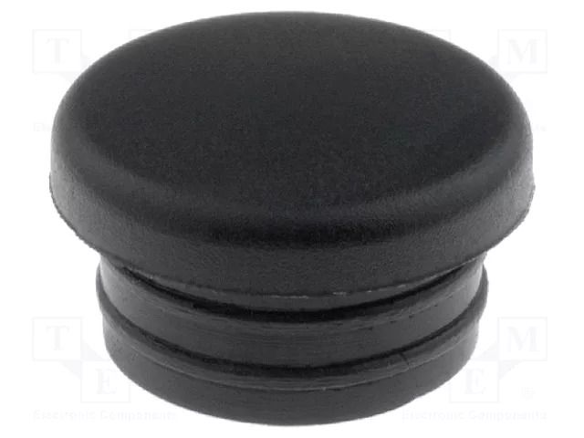 Stopper; H: 5.7mm; black; elastomer thermoplastic TPE; Dim: Ø10mm FIX&FASTEN FIX-MHD-8