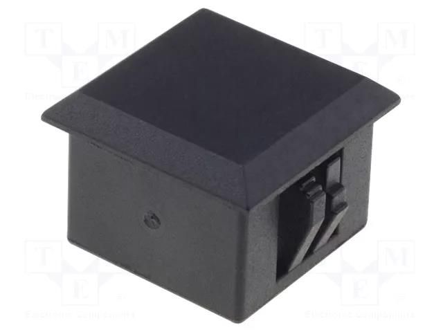 Stopper; H: 11mm; black; polyamide; UL94V-2; Dim: 15x15mm FIX&FASTEN FIX-MSQ-5