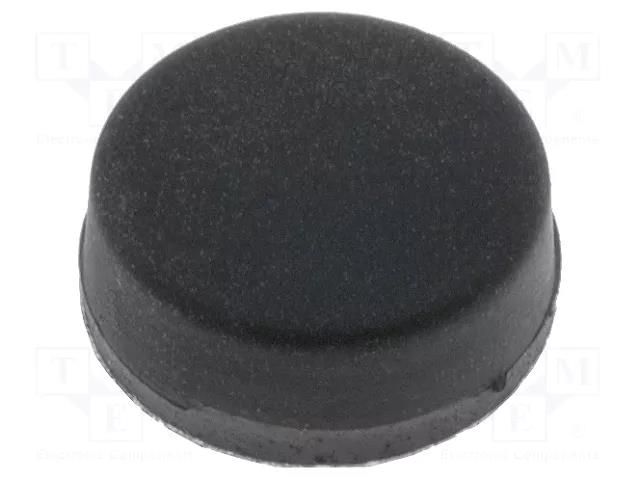 Self-adhesive foot; black; rubber; A: 10mm; B: 9.5mm; C: 4.5mm FIX&FASTEN FIX-RF-003