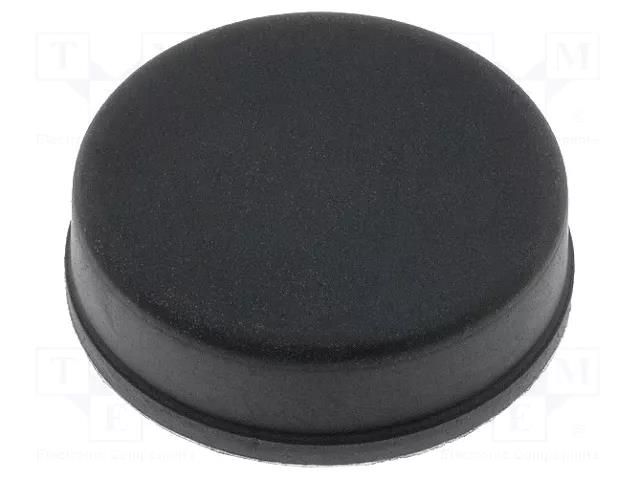 Self-adhesive foot; black; rubber; A: 20mm; B: 19mm; C: 6mm FIX&FASTEN FIX-RF-008