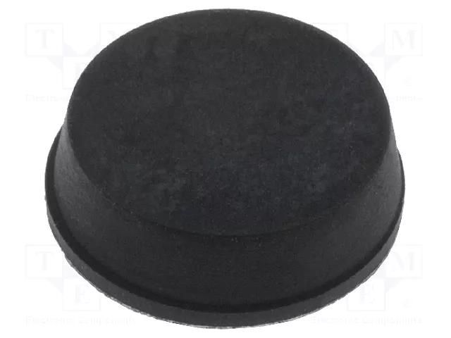 Self-adhesive foot; black; rubber; A: 12.7mm; B: 11.5mm; C: 4mm FIX&FASTEN FIX-RF-032