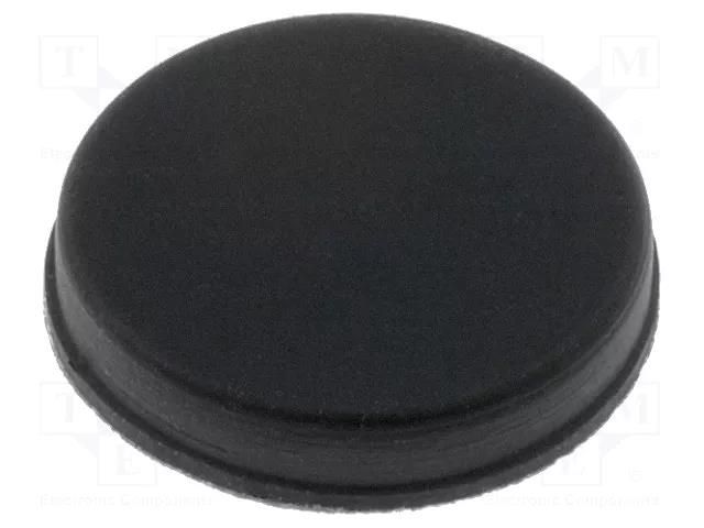 Self-adhesive foot; black; rubber; A: 11.7mm; B: 10.6mm; C: 2.85mm FIX&FASTEN FIX-RF12-27A