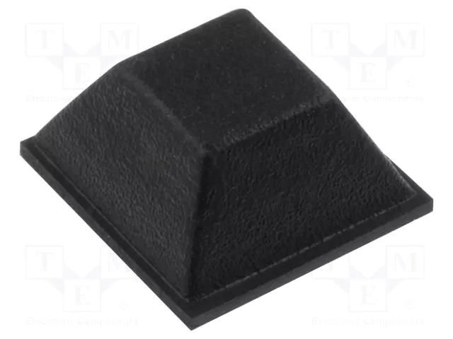 Self-adhesive foot; black; rubber; A: 12.7mm; B: 7mm; C: 6mm FIX&FASTEN FIX-SF-005