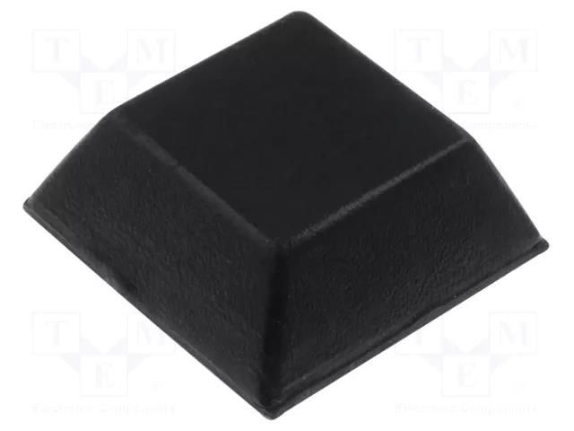 Self-adhesive foot; black; rubber; A: 20mm; B: 14mm; C: 7.6mm FIX&FASTEN FIX-SF-006