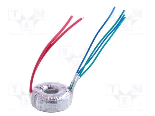 Transformer: toroidal; 35VA; 230VAC; 12V; 12V; 1.45A; 1.45A; Ø: 75mm INDEL TST35W/2X12V