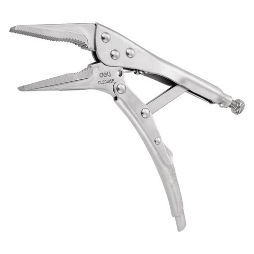 Long Nose Locking Pliers 9" Deli Tools EDL20015B (silver), Deli Tools EDL20015B