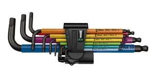 SET, HEX KEY, LONG ARM, COLOUR CODED 950 SPKL/9 SM N MULTICOLOUR SB