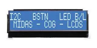 LCD, COG 20X2, I2C BSTN WHITE ON BLUE MCCOG22005A6W-BNMLWI