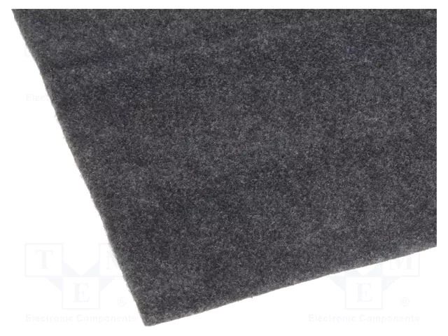 Upholstery cloth; 1500x700x3mm; anthracite; self-adhesive 4CARMEDIA CLT.30.002