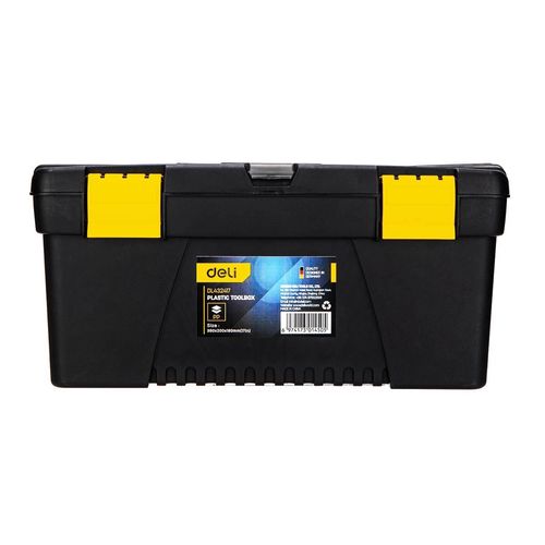 Plastic Tool Box Deli Tools EDL432417, 15'' (yellow), Deli Tools EDL432417