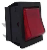 SWITCH, ROCKER, DPST, HI INRUSH, RED C1353AANAB