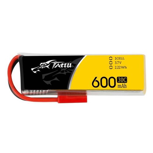 Battery Tattu 600mAh 3,7V 30C 1S1P JST, Tattu TAA6001S30JS1