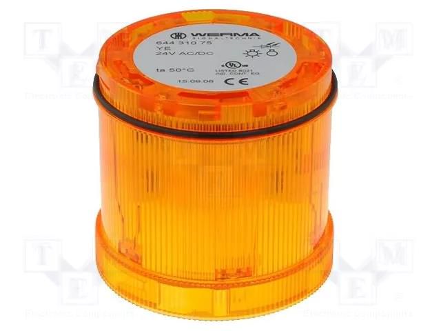 Module: light signaller; orange; LED; 24VDC; 24VAC; IP65; Ø70x65mm WERMA WER-64431075