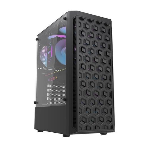 Darkflash DK300M Micro-ATX computer case (black) + 3 fans, Darkflash DK300M ATX