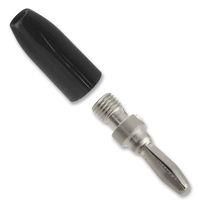 BANANA PLUG, 15A, SOLDERLESS, BLACK 108-0303-001