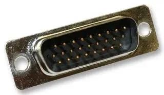 HD D SUB CONN, PLUG, 15POS, DE, SLDR CUP 180-015-103L011