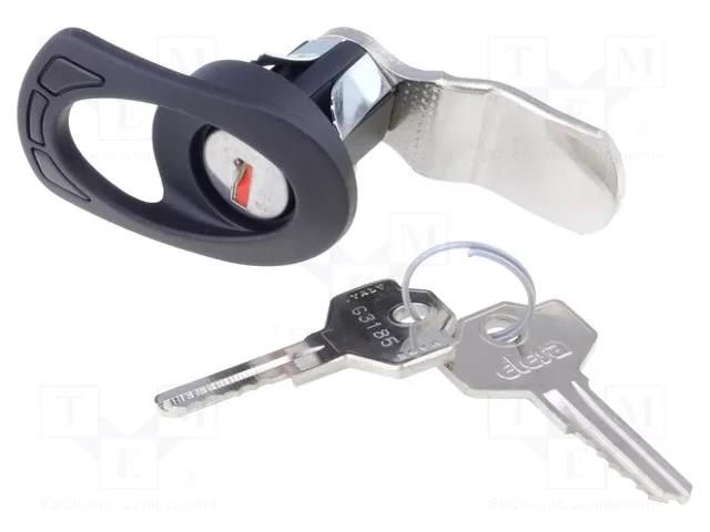 Lock; polyamide; 24mm; IP65 ELESA+GANTER CSL-FM-45-24