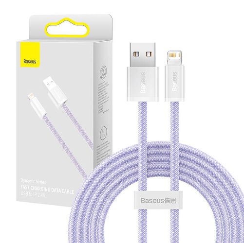 Baseus Dynamic cable USB to Lightning, 2.4A, 2m (Purple), baseus CALD000505