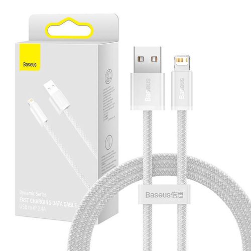 Baseus Dynamic cable USB to Lightning, 2.4A, 1m (White), Baseus CALD000402