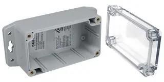 ENCLOSURE, WALL MOUNT, PC, GREY/CLEAR PN-1322-ACMB