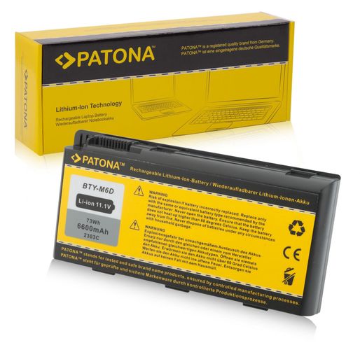 Battery f. BTY-M6D Medion MD76254 MD77480 MD97623 MD97624 MD97625, PATONA 2303 4260317091924