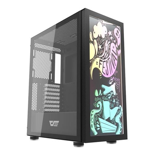 Computer Case Darkflash DK210 Graffiti (black), Darkflash DK210 (graffiti)