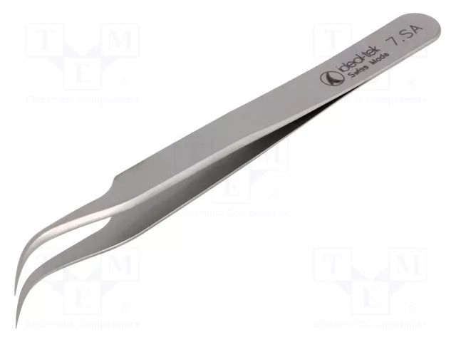 Tweezers; 115mm; for precision works; Blades: curved IDEAL-TEK IDL-7.SA