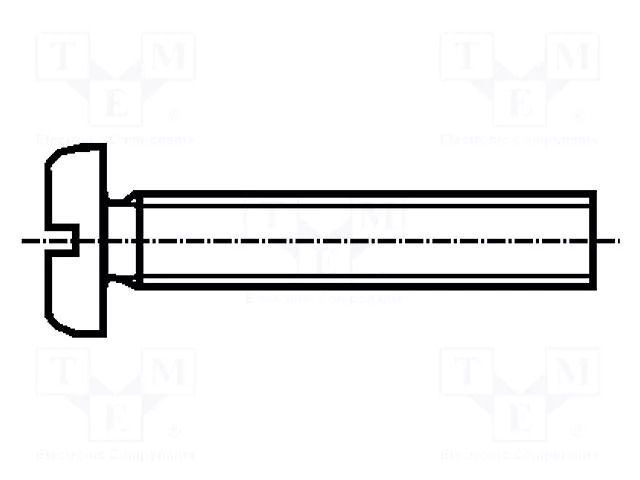 Screw; M4x35; 0.7; Head: cheese head; slotted; polyamide; DIN 85A BOSSARD B4X35/BN1062